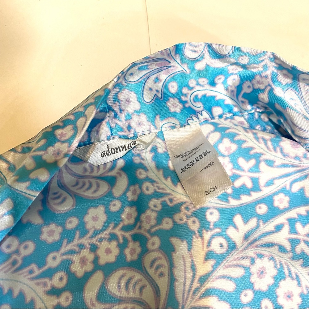 Adonna Turquoise and White Two Piece lingerie set - Picture 11 of 12